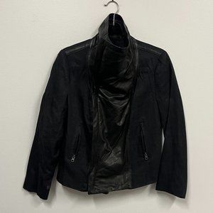 Vince Silk and Leather Accented Jacket